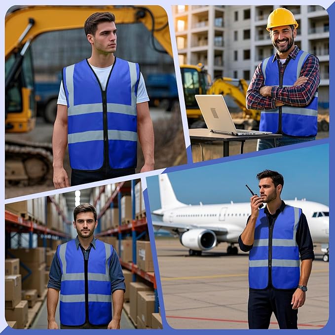 BeautyWill 10/20 Pack Custom Logo Safety Vest, Bulk High Visibility Class 2 - Image 3