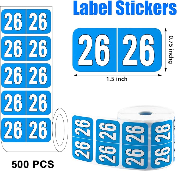 500 Pcs 2026 Year Stickers, Waterproof File Folder Labels, Self-Adhesive - Image 2