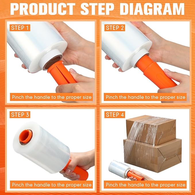 Jutom 16 Pcs Stretch Wrap Roll Plastic Wrap - Image 4