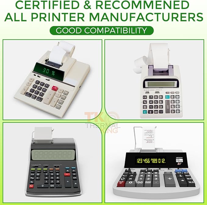 2 1/4" x 150' Thermal Paper, Adding Machine/Calculator POS Receipt paper - Image 5