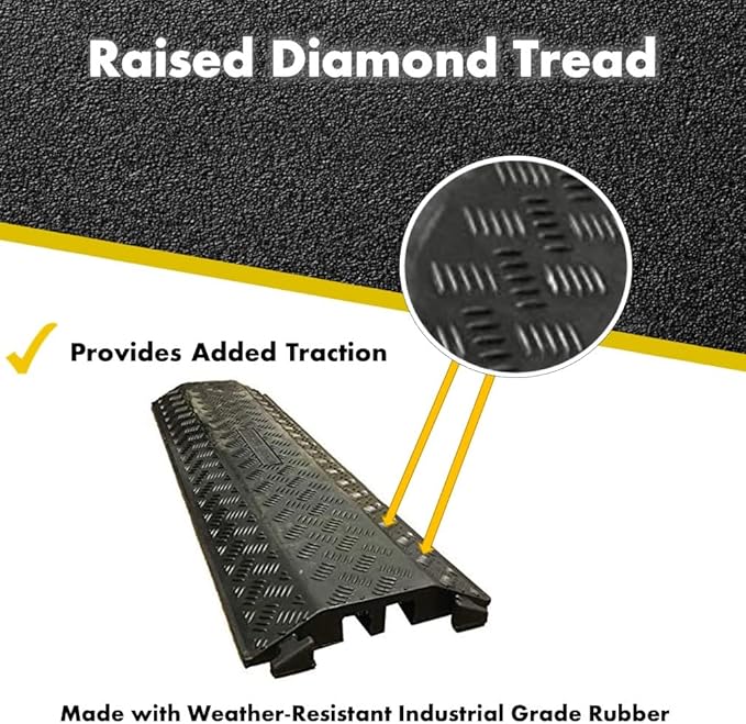 Kable Kontrol Drop Over Floor Cord Cover – 40” Inch Long 2 Channel Cable or - Image 3