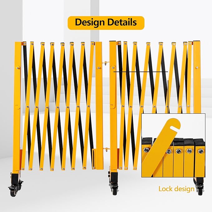 23FT Industrial Expandable Barricade Folding Security Gate - Image 4
