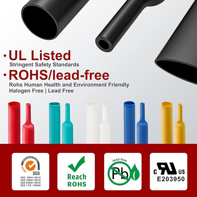 Chanzon 2:1 Ratio 5/32" Heat Shrink Tubing 8Ft Roll White Polyolefin Sleeving - Image 2