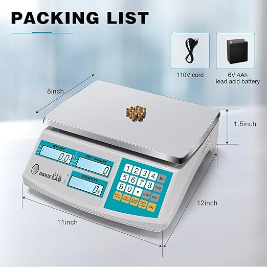 Industrial Counting Scale 15kg/33lb x 0.1g Digital Inventory Counting Scale - Image 6