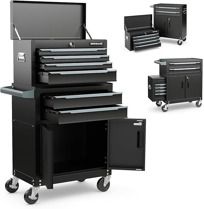 Goplus Tool Chest, 6 Drawers Extra Large Rolling Too Storage Cabinet by Goplus