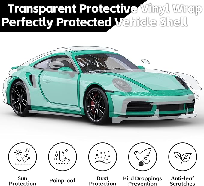 Lypumso Clear Vinyl Wrap Tape, Car Door Edge Guard Door Sill Protector - Image 3