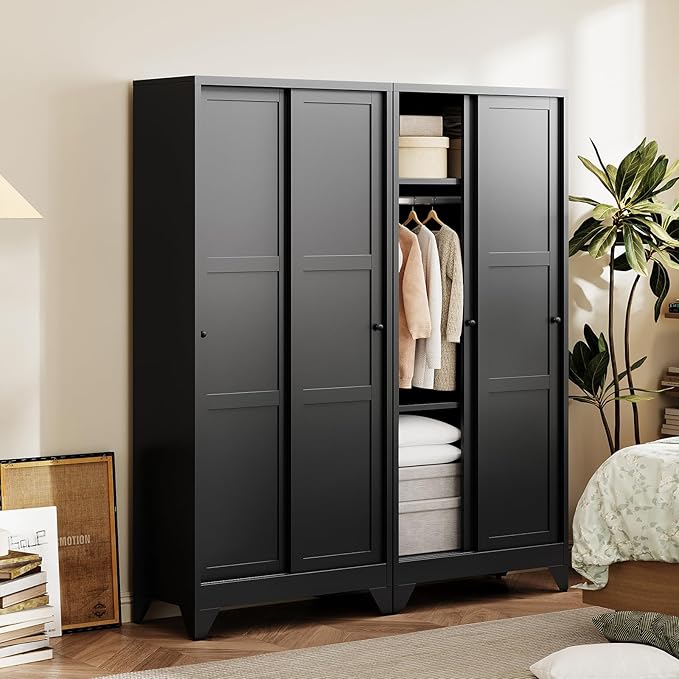 Letaya Metal Wardrobe Cabinets, Large Coat Closet Cabinet by LetayaMetalCabinets