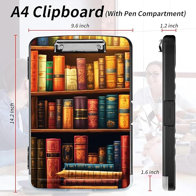 File Clipboard Storage with Pen Holder High Capacity Plastic Nursing Clipboards - Image 2