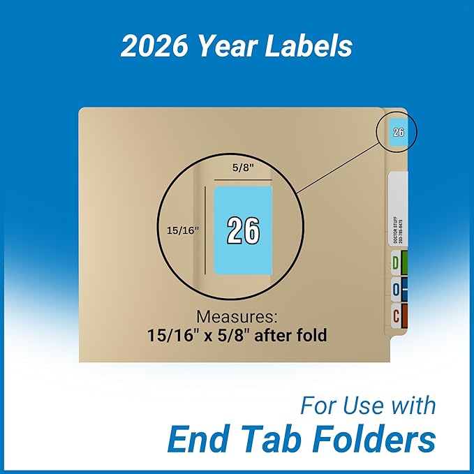 2026 Year Stickers, Doctor Stuff 2026 Chart Stickers, Light Blue Color Coded - Image 3