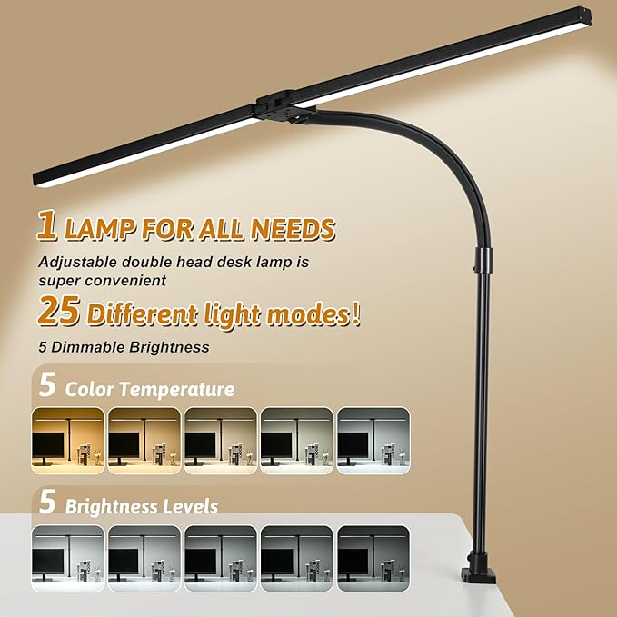 Double Head LED Desk Lamp with Remote Control - Image 3