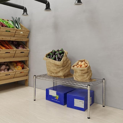18''W x 36''L x 14''H Chrome Plated Wire Dunnage Rack | Off The Floor Storage - Image 2