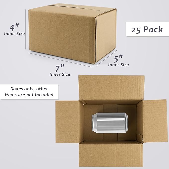 Frametory 7x5x4 Pack of 25 Corrugated Cardboard Packing Shipping Mailing Moving - Image 2