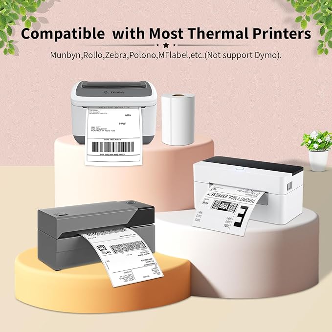 FungLam 6 Rolls 4"x6" Thermal Shipping Labels, 250 Labels/1 Roll, Perforated - Image 6