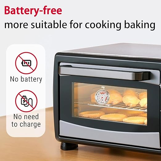 3.5" Oven Thermometer 100-600°F Kitchen Cooking Thermometer Instant Read - Image 4
