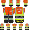 BeautyWill Custom Logo Safety Vest Class2 High Visibility Reflective Vest by BeautyWill