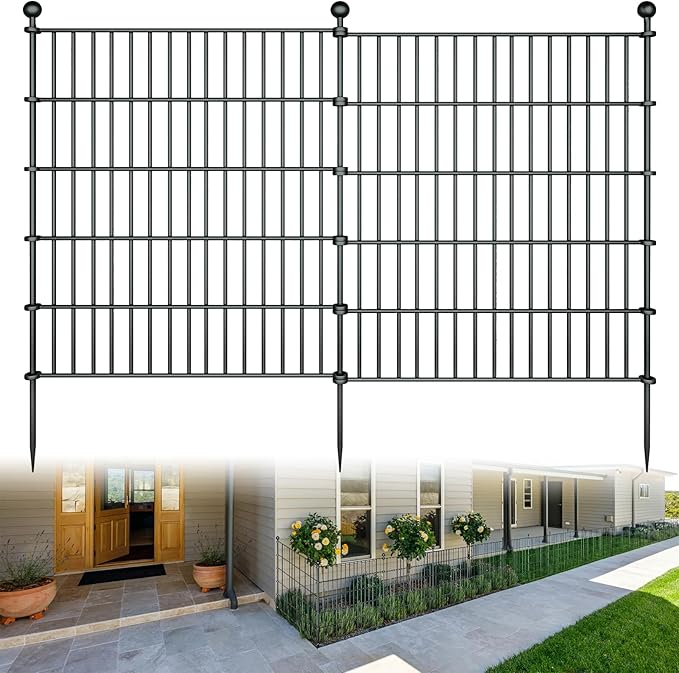 10 Panels Garden Fence Dog Fence Outdoor by richmen
