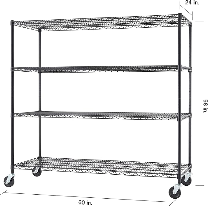 Trinity Basics 4-Tier Adjustable Wire Shelving - Image 3