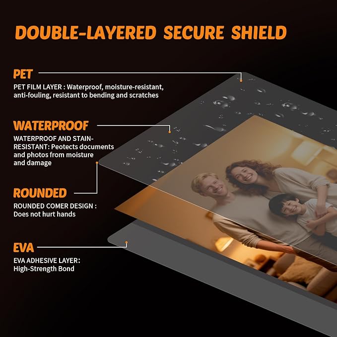Thermal Laminating Pouches 9"x11.5" Inches, Holds 8.5 x 11 Inch Sheets - Image 3