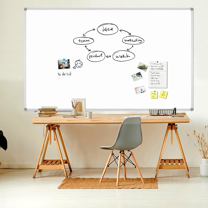 JILoffice Large Magnetic White Board, Dry Erase Board 96 x 48 Inch - Image 7