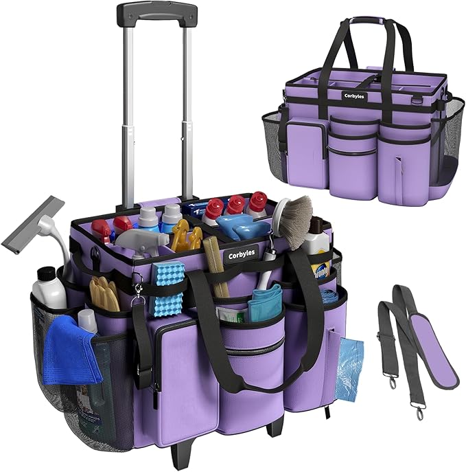 Rolling Cleaning Caddy Bag by Corbyles