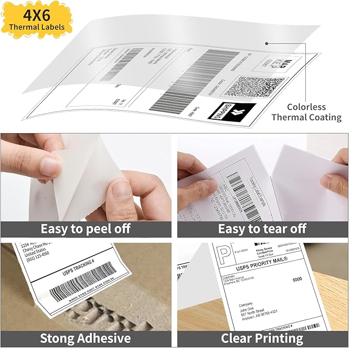 4 x 6 Inches Thermal Labels Fanfold Direct - Image 3