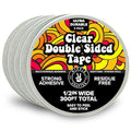 Clear Double-Sided Tape for Crafts, 1/2 Inch Wide Heavy-Duty Adhesive, Strong by HippieCrafter