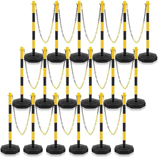 Konohan 18 Sets 34 Inch Parking Cone Delineators Post Traffic Cone Plastic by Konohan