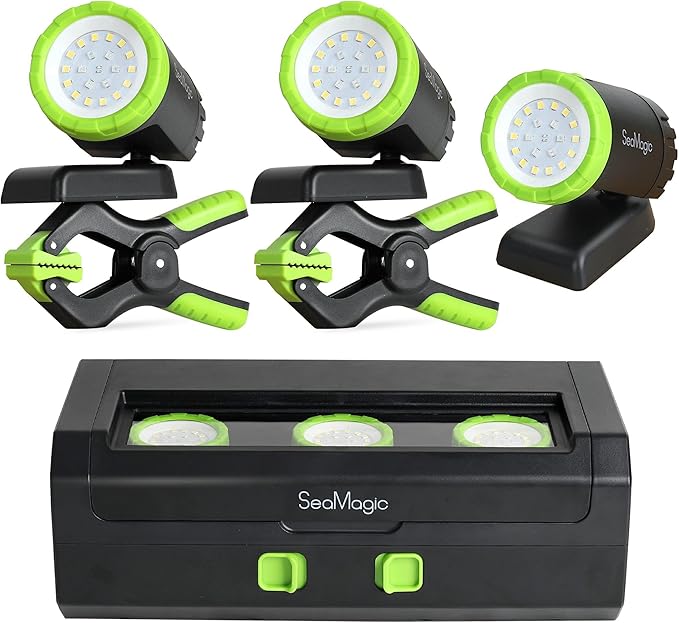 3-Pack Rechargeable LED Work Lights by SEAMAGIC