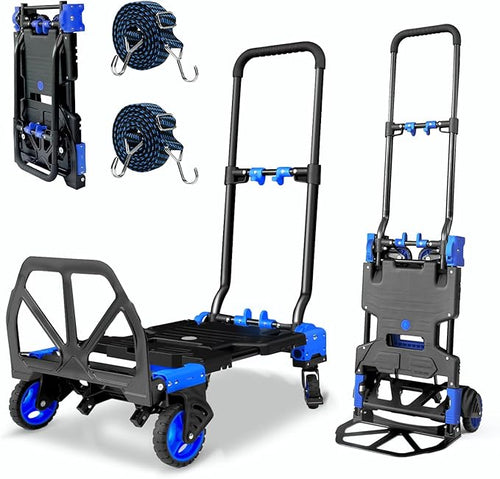 2 in 1 Hand Truck Dolly Foldable, 330LB Folding Hand Truck Heavy Duty Carrying by Unknown