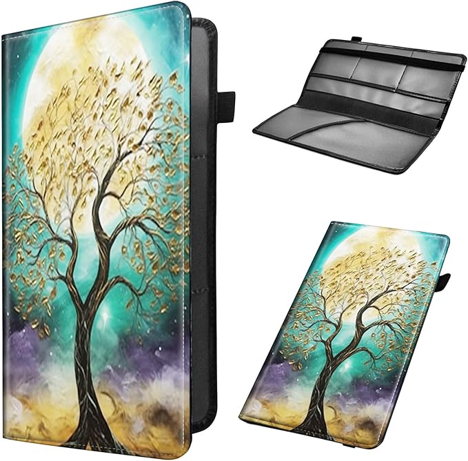 Car Registration and Insurance Holder, Leather Car Glove Box Organizer by Unknown