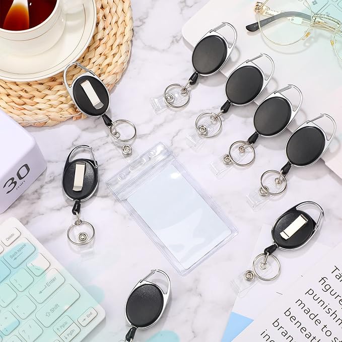 Laumoi Retractable ID Badge Holder Badge Reel - Image 6