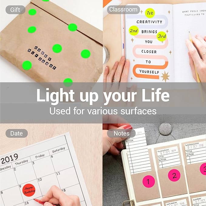 1 Inch Circle Dot Stickers 4000PCS Color Coding Thermal Labels Dots Writable - Image 4