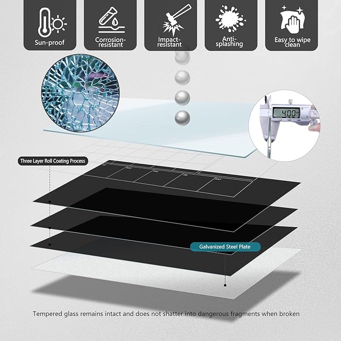 Magnetic Glass Whiteboard 36X24 Monthly Planner Calendar Dry Erase Board - Image 4