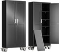 71" H Metal Garage Storage Cabinet, Rolling Tool Cabinet by erosoei
