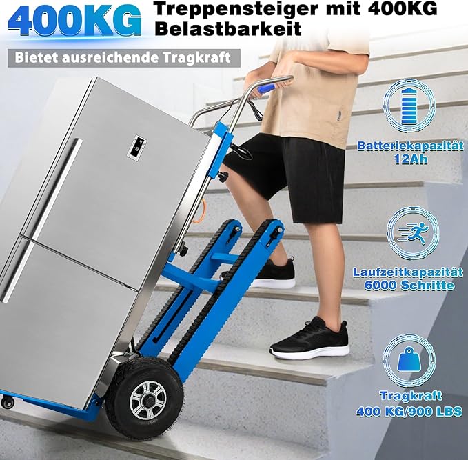 Electric Stair Climbing Dolly, 1250W Electric Hand Truck - Image 2