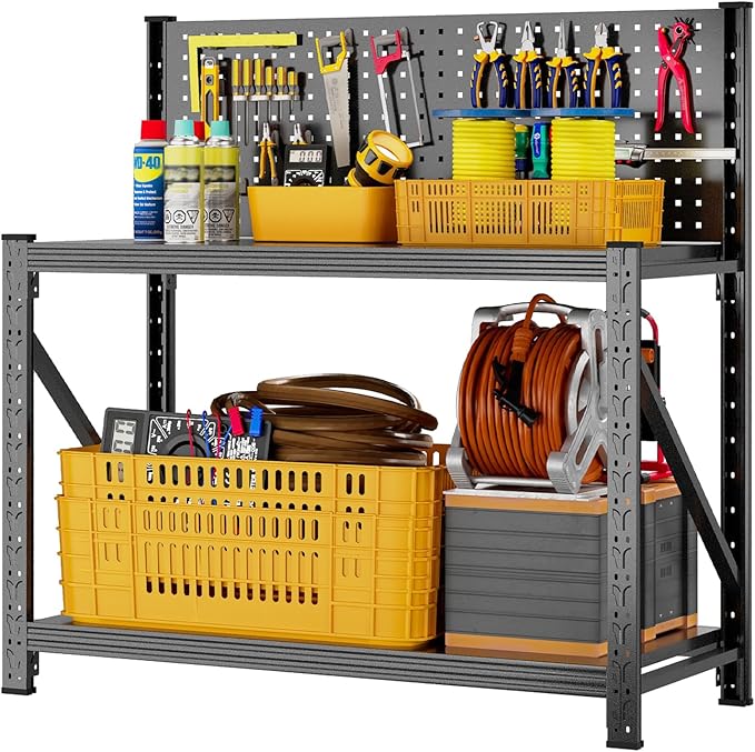 Widened Metal Garage Shelving Unit by Unknown