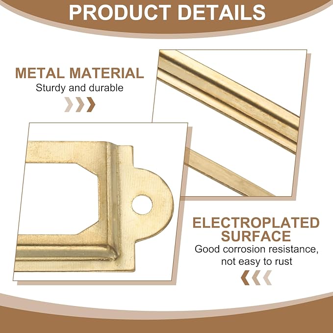PATIKIL 83x32.5mm Metal Label Holders - Image 4