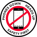 "Phones Down Heads Up" Safety Sign by GraphicalWarehouse