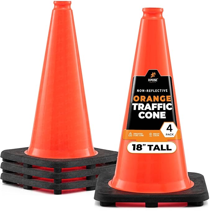 Xpose Safety 18 Inch Orange Traffic Cones, Kids and Construction by XposeSafety