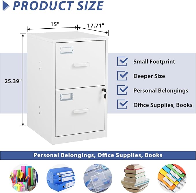 2 Drawer Vertical File Cabinet - Image 3