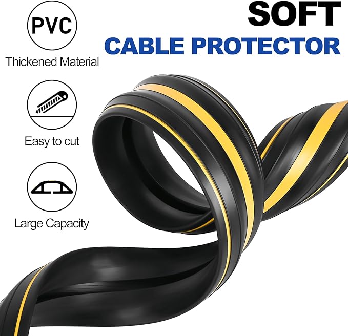 6.5Ft Cord Covers for Wires on Floor, 3-Channel Heavy Duty Floor Cord Cover - Image 3