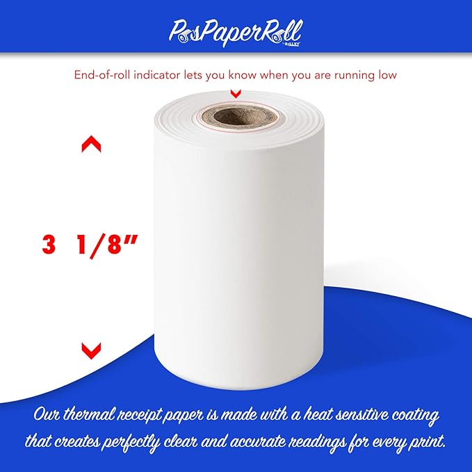 50 First Data 3 1/8 X 119 Thermal Credit Card Paper Rolls - Image 2