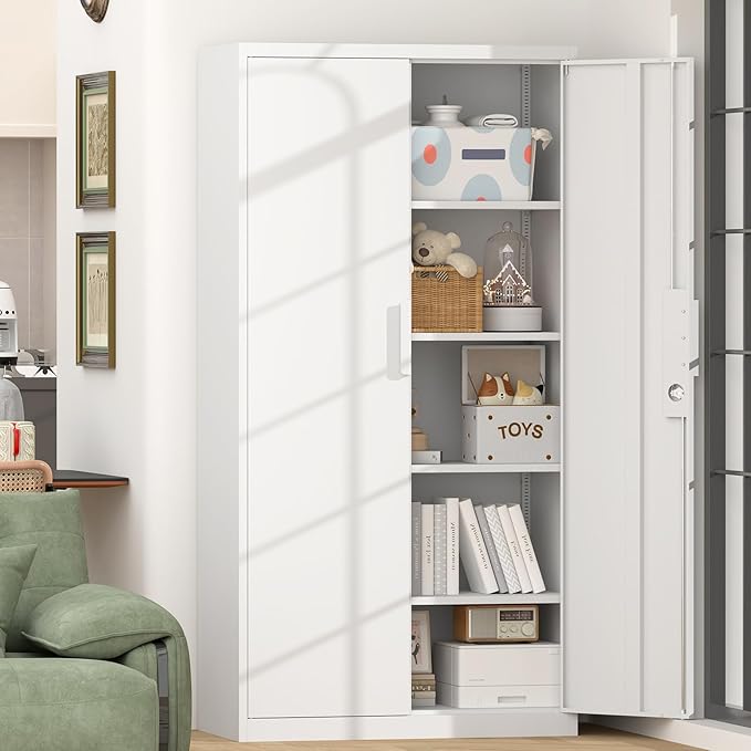 Metal Garage Storage Cabinet, Tall Metal Cabinets - Image 2