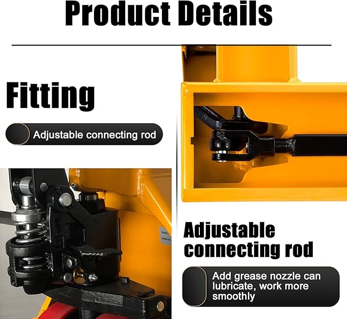 APOLLOLIFT Pallet Jack Truck, 5500lbs Capacity 27" W x 48" L Forks Manual - Image 7