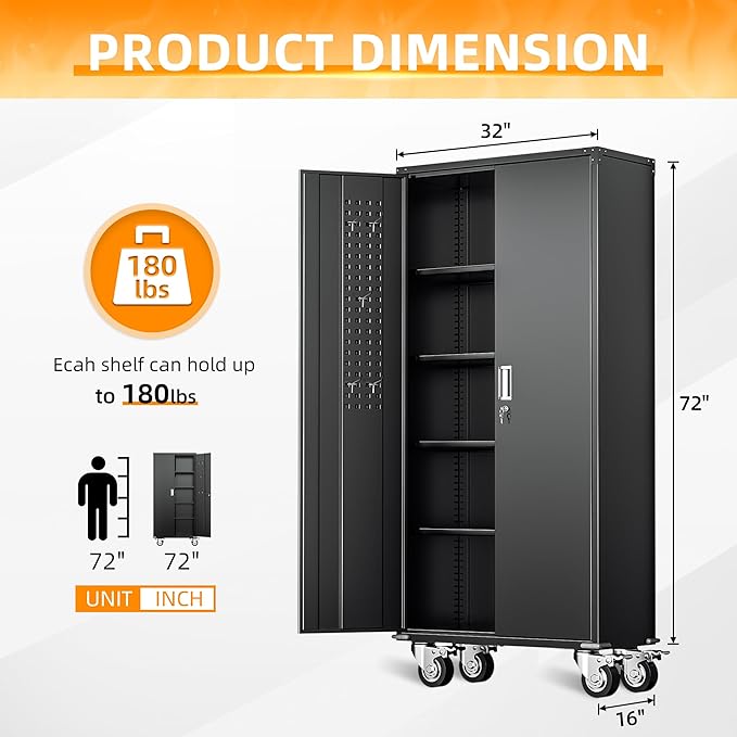 INTERGREAT Metal Storage Cabinet - Image 3