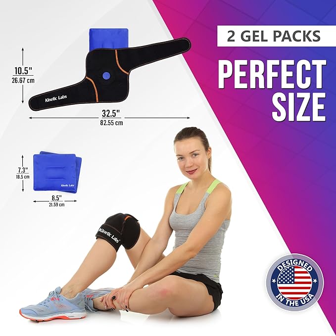 Knee Ice Wrap by Kinetic Labs – Reusable Hot & Cold Gel Pack - Image 2