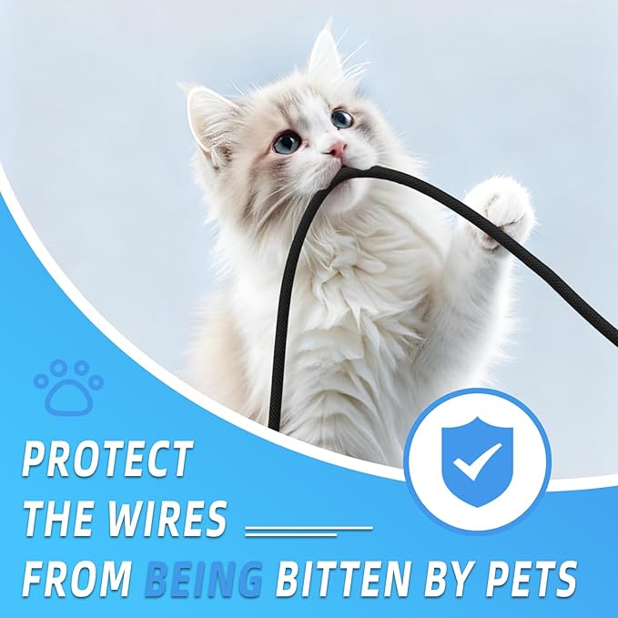 Automotive Wire Loom Tubing, Split Braided Cord Protectors from Pets No Chew - Image 5
