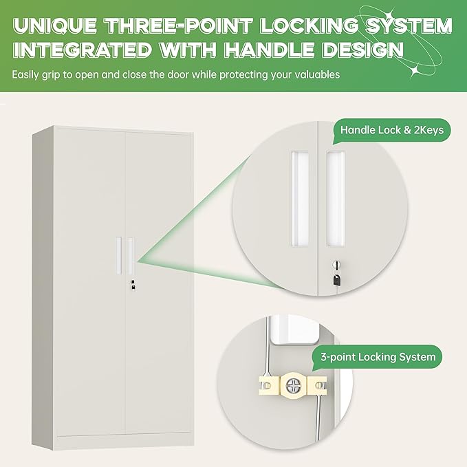 INTERGREAT Metal Storage Cabinet, Storage Locker - Image 5