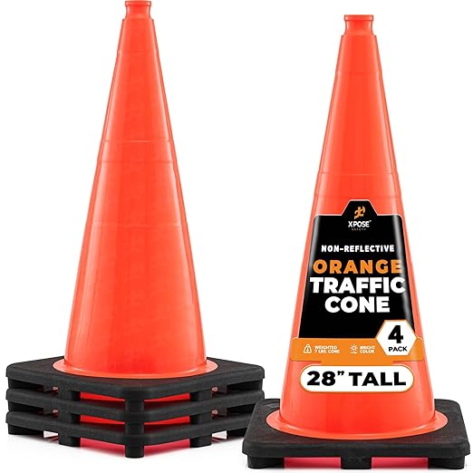 Xpose Safety 28 Inch Orange Traffic Cones, Kids and Construction by XposeSafety