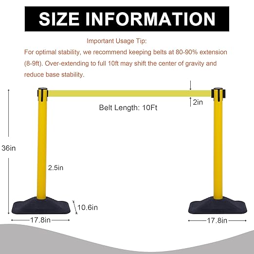OangeStar 4-Pack Commercial Crowd Control Stanchions - Image 6